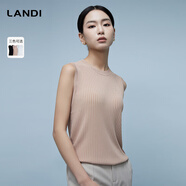 藍(lán)地（LANDI）[通穿三季]LANDI圓領(lǐng)無(wú)袖修身針織衫女吊帶背心內(nèi)搭2024春夏新品 淺棕色 L