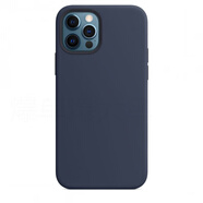 原奘適用蘋(píng)果iphone12手機殼Magsafe內磁吸硅膠殼ProMax液態(tài)硅膠保護 深藍色(內置磁吸) iPhone12Mini