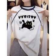 妃麗慕尚（FEILIMUSHANG）一體銀狐絨白色打底衫女保暖內(nèi)搭秋冬季小個子加絨加厚長袖t恤潮 【棉質(zhì)薄】1920-266白色 L 建議118斤以內(nèi)