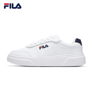 斐樂(lè )（FILA）板鞋男鞋小白鞋2024新款男士白色休閑鞋子運動(dòng)鞋女鞋 【女款】斐樂(lè )白/經(jīng)典藍-WT 37.5
