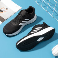 阿迪達(dá)斯 （adidas）正品男鞋2025年秋季網(wǎng)面時(shí)尚休閑跑步鞋輕便透氣減震耐磨運(yùn)動(dòng)鞋 GW8336/黑白 39