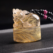 立體款 金發(fā)晶貔貅吊墜飾品水晶乾坤貔貅飾品項鏈皮丘振翅得財