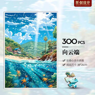 DI AI WAI【可選配相框】拼圖兒童玩具6-12歲300片可帶相框暑假禮物7-10歲 [拼圖300片]向云端/禮盒裝