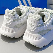 阿迪達斯 （adidas）三葉草跑步鞋女鞋男鞋2025秋季新款厚底老爹鞋運動(dòng)鞋透氣休閑鞋 IG2087白色清新綠 36.5