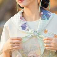 森女部落林中王子 森系童話(huà)治愈系閨蜜裝圓領(lǐng)T恤短袖可愛(ài)減齡原創(chuàng  ) 領(lǐng)巾(單品)（單件） 均碼