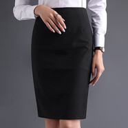 DGPZ半身裙商務(wù)休閑西裝裙包臀裙職業(yè)通勤一步裙工裝裙修身顯瘦Q0891 黑色0847Q XS