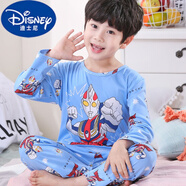 迪士尼（DISNEY）春秋兒童睡衣女純·棉長·袖男孩女童小童夏季薄款小孩家居服寶寶 SF長戴拿奧特曼 100 -110CM 8碼 重26-33斤