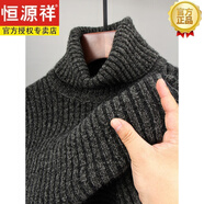 恒源祥冬季高領(lǐng)男士加厚毛衣雪尼爾針織打底衫保暖修身彈力衫潮男打底衫 綠色 XL