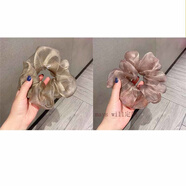 Mays Will大腸圈超火日韓虞書(shū)欣超仙網(wǎng)紗歐根紗扎發(fā)頭繩豬大腸微光發(fā)圈 豆沙色+咖金色