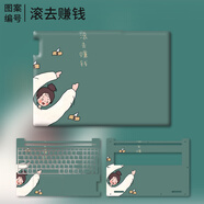 本本貼15.3英寸聯(lián)想小新15 2024款筆記本貼紙IRH9電腦外殼膜全套機身卡通可愛(ài)創(chuàng  )意定制保護膜 圖案編號【滾去賺錢(qián)】 A面