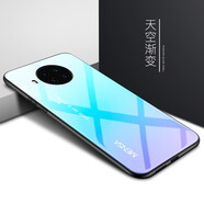 哲勒（ZHELE） 紅米note9手機(jī)殼note9pro防摔玻璃漸變個(gè)性創(chuàng)意硅膠全包邊5G男女保護(hù)套 紅米note9Pro-【天空漸變】配膜