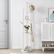 家逸創(chuàng  )意旋轉衣帽架落地衣架掛衣架臥室簡(jiǎn)約現代衣服架子白色RF-1409