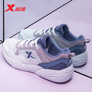 特步女鞋夏季運動鞋女網(wǎng)面透氣跑步鞋學(xué)生休閑鞋網(wǎng)鞋女士跑鞋旅游鞋子 新白色/紫藍(lán)色/風(fēng)鈴紫-9511 37