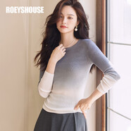 ROEYSHOUSE羅衣輕奢山羊絨糖果色針織衫女秋冬新款慵懶風(fēng)打底毛衣09304 灰色 L