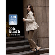 德瑪納【保暖小心機(jī)】冬季輕量感蓬松90鴨絨羽絨服氣質(zhì)翻領(lǐng)短款女外套