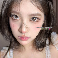 idol新品玻璃珠媽生美瞳水光棕透明棕色12.8小直徑近視隱形眼鏡半年拋2片tu 奶茶灰 0