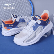 鴻星爾克（ERKE）跑步鞋紅星旗艦男士運動(dòng)舒適網(wǎng)面運動(dòng)鞋透氣青年輕便戶(hù)外慢跑鞋 正白/月季橙 39