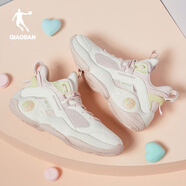 喬丹女鞋籃球鞋新品耐磨減震實(shí)戰運動(dòng)休閑網(wǎng)面透氣跑步鞋 象牙色/云粉色 38