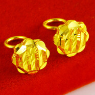 千影珠寶黃金耳環(huán)9999足金耳飾女款向日葵素金耳釘真金首飾送老婆按克 重約3.04-3.2(含工費20)