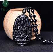 七夕情人節禮物水晶吊墜十二守護神項鏈黑曜石飾品代購 屬鼠-千手觀(guān)音菩薩