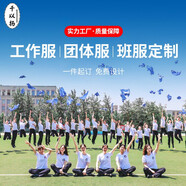 千以揚 T恤定制班服定制印logo工作服文化衫定制廣告衫定做男女情侶圓領(lǐng)短袖T恤定制公司團體服印字 白色（常規(guī)袖100%棉） XXXXL
