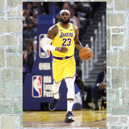 狼天影 詹皇勒布朗詹姆斯海報(bào)墻紙球星墻上貼畫(huà)學(xué)生宿舍墻貼紙臥室定制 詹姆斯16 60*40厘米