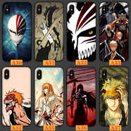 WENYAFF 適用蘋果16/15/14/13/12/11promax手機殼男女款iPhoneXSMAX玻璃6s/7/8/14/15/16plus磨砂硅膠軟套 動漫死神-黑崎一護(hù) 玻璃殼(高清彩繪)-