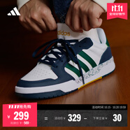 adidas ENTRAP美式校園風(fēng)運(yùn)動板鞋少年感復(fù)古籃球鞋男女阿迪達(dá)斯 白色/綠色/藍(lán)色   40.5