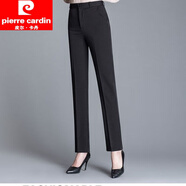 皮爾卡丹（pierre cardin）通勤白領(lǐng)ol風(fēng)職業(yè)女式西裝褲直筒春夏新款顯瘦休閑時尚銀行上班族 黑色九分-春秋款889 L碼/28碼（建議100-110斤）