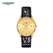 浪琴（LONGINES）瑞士手表 律雅系列石英男士腕表L4.859.2.32.2 送男友
