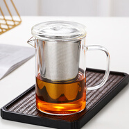 奇思貓 玻璃茶壺飄逸杯公道杯功夫茶壺茶水分離泡茶杯帶過濾花茶杯 鴨嘴款（鋼內(nèi)膽） 450ml