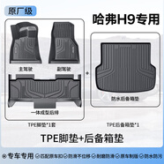 車麗友專用2024款長(zhǎng)城二代哈弗h9腳墊tpe全包圍汽車絲圈地毯17-24后備箱 【單層套裝】TPE單層+尾箱墊底片 H9【七座】（17-24款）