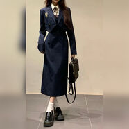 宇嚴學院風女裝套裝英倫風【曼哈頓女?！棵朗綄W院風套裝三件套連衣裙 三件套 送領(lǐng)結(jié) S
