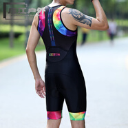 MI 小米椒連體騎行服西鐵三CITISUN鐵人三項游泳騎行跑步鐵三運 黑彩 后拉鏈 S