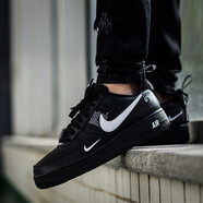 耐克（NIKE）男鞋Air Force 1 AF1空軍一號(hào)經(jīng)典時(shí)尚運(yùn)動(dòng)板鞋CI0051-600 AJ7747-001 解構(gòu)黑 39