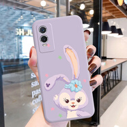 夢(mèng)逸軒vivo Y74s手機殼Y76s軟套V2009A防摔V2156A硅膠全包磨砂男女可愛(ài)保護套外殼 (紫)仙女兔(鏤空光油)XH 選項3(配手繩) 