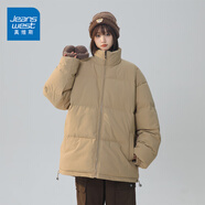 真維斯（JEANSWEST）羽絨棉服女加厚棉襖2024年冬季新款小個(gè)子保暖面包服情侶棉衣外套 卡其色 S