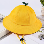 幼兒園小黃帽logo定制純棉兒童漁夫帽防曬帽小學(xué)生遮陽(yáng)帽子定做 黃色小樹(shù)苗 54cm  4-6歲幼兒園小中班