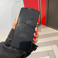 山頭林村蘋(píng)果13卡通息影鋼化膜iPhone11 12 XS XR手機膜14pro Max全屏圖案 息影膜 蠟筆小新 iPhone13 Pro Max