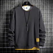 ?【肥仔280斤超大碼8XL】加肥加大碼長(cháng)袖t恤男春秋季新款潮流ins寬松打底衫衛衣男春裝衣服 016-灰色 5XL