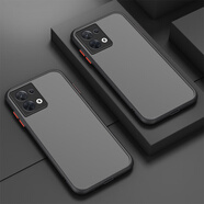 佩諾OPPO Reno8手機(jī)殼PGBM10保護(hù)套鏡頭全包防摔卡通男女新款磨砂半透明硅膠外殼 【膚感-黑色】 oppoReno8