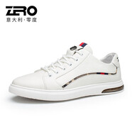 零度Zero官方男鞋板鞋男2025新款百搭小白鞋韓版男士時(shí)尚休閑鞋潮流 白色 40