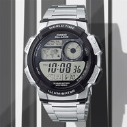 卡西歐（CASIO）Casio大表盤(pán)運動(dòng)夜光復古多功能防水AE-1000WD-1A 2A 3A 4A電子表 AE-1000WD-1A 【附加貼膜】