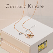 century kindle【配送證書】小ck雙環(huán)項(xiàng)鏈女白貝母鎖骨鏈玫瑰金環(huán)環(huán)相扣吊墜送女 【優(yōu)雅白】鉆石羅馬雙環(huán)項(xiàng)鏈