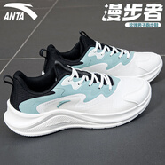 安踏（ANTA）鞋運動(dòng)鞋子男秋季減震漫步跑步鞋舒適軟底鞋輕便耐磨休閑鞋男 黑/灰霧藍 42