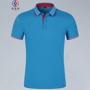 紀(jì)凱帝  polo定制t恤工衣團體服定做廣告衫文化衫訂制工作服印字logo刺繡 孔藍 XL