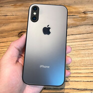 新爵 蘋(píng)果x手機(jī)殼磨砂玻璃iphone xs max xr抗指紋鏡頭全包硅膠防摔超薄輕薄直角邊 蘋(píng)果x【石墨黑】磨砂玻璃