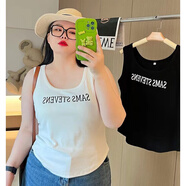 歐黛秀大碼吊帶背心女200斤遮副乳300斤夏季外穿運(yùn)動胖mm遮肚子打底內(nèi)搭 白色背心 2XL 建議150-180斤