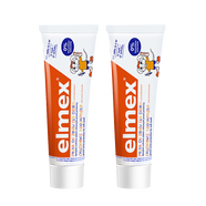 ELMEX歐洲進(jìn)口艾美適兒童牙膏 寶寶少兒減少牙漬預防蛀牙齲齒含氟健齒 50mlx2支裝 0~6歲專(zhuān)用