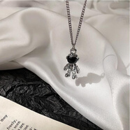 品岱項鏈男原宿風(fēng)嘻哈女宇航員潮牌ins情侶個(gè)性太空人吊墜百搭飾品毛衣鏈 一條小號宇航員【側身扁鏈】